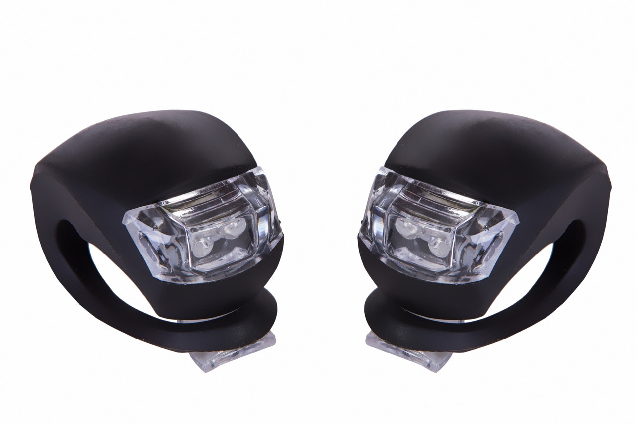 Велосипедна мигалка BC-RL8001 білий/червоний, світло LED, 2 шт чорний (L-014), фото 1