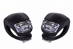 Велосипедна мигалка BC-RL8001 білий/червоний, світло LED, 2 шт чорний (L-014)