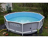 ☀️Сімейний каркасний басейн Intex 26700 Prism Frame Pool, 4485 л, 305 x 76 см Сірий, фото 7