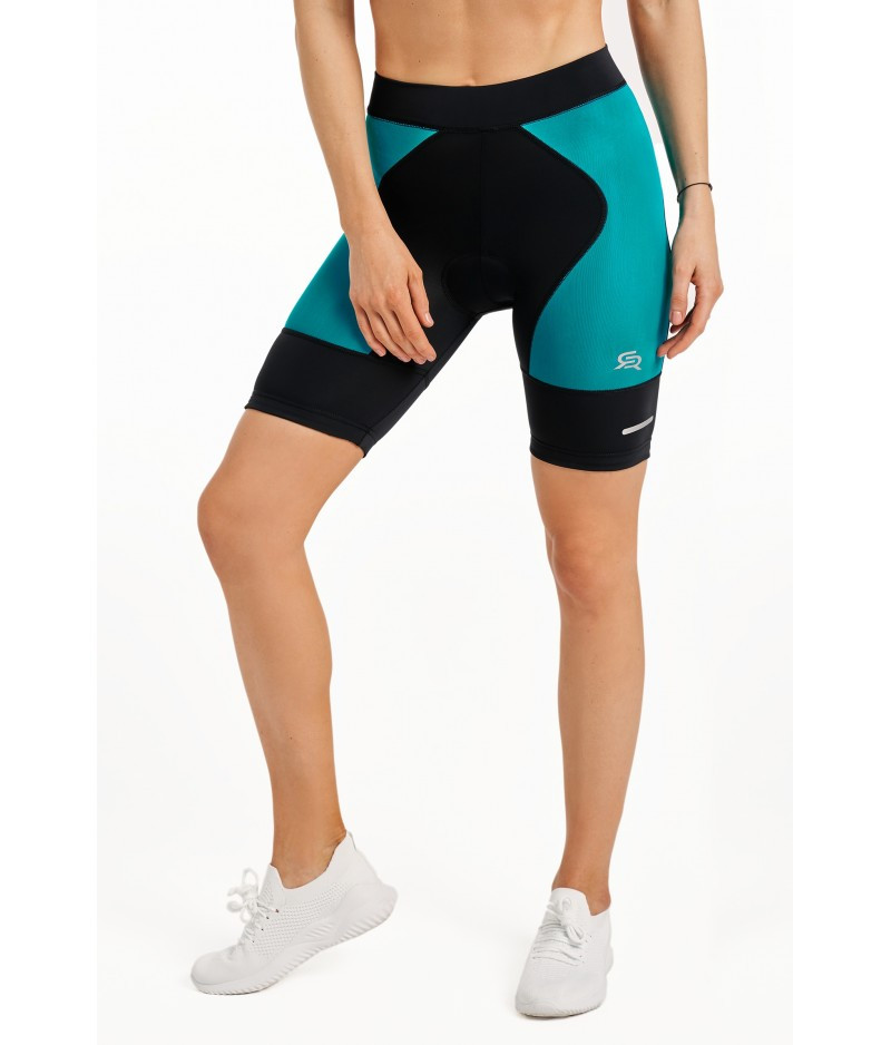Велошорти, велотруси з памперсом Radical MOBILE чорний/бірюзовий (MOBILE-turquoise) — S, фото 1