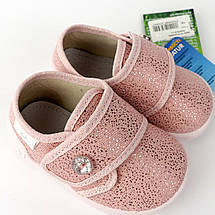 Рожеві текстильні капці для дівчинки на липучці Bella тм Waldi, фото 5