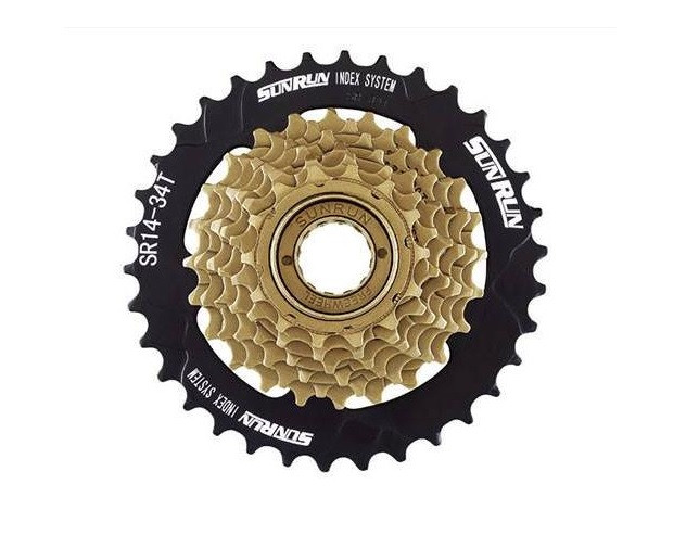 Трещотка SunRun FW-71B 7шв 14-34з Megarange (FW-71B), фото 1