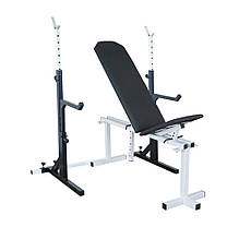 Лавка регульована для жиму 40 на 40 мм + Стійки зі страховкою 40 на 40 мм, фото 2