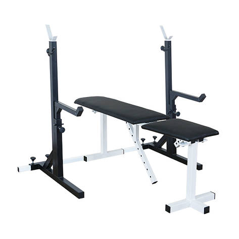 Лавка регульована для жиму 40 на 40 мм + Стійки зі страховкою 40 на 40 мм, фото 1