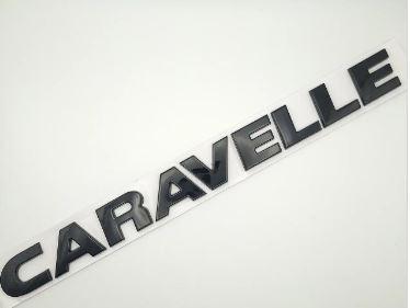 Шильдик емблема напис на багажник Volkswagen Caravelle колір чорний глянець, фото 1
