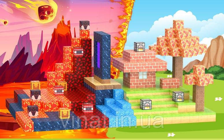 Магнітний конструктор Minecraft Maple Forest Adventure Майнкрафт Пригоди в кленовому лісі 300 деталей, фото 1