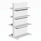 Стелаж прямий двосторонній 1600*950 мм, приставний стелаж 8 полиць, торговий стелаж в магазин, стелаж для продуктів торгівельний, фото 6