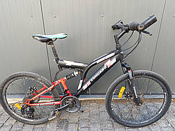 Велосипед Zundapp 24" стальний, v-br, чорний з червоним б/у