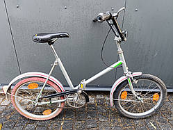 Велосипед складний 20" рама сталь, сірий б/у