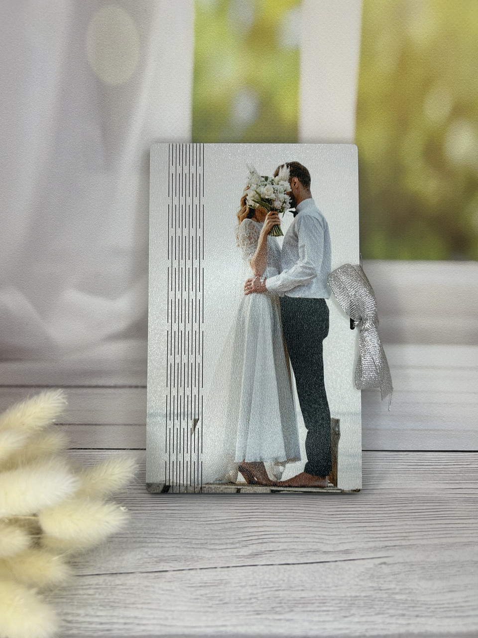 Дерев'яний конверт для грошей на весілля 18*11см, фото 1