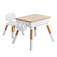 Дитячий столик зі стільчиком POPPET Мультивуд 3в1 (PP-010)