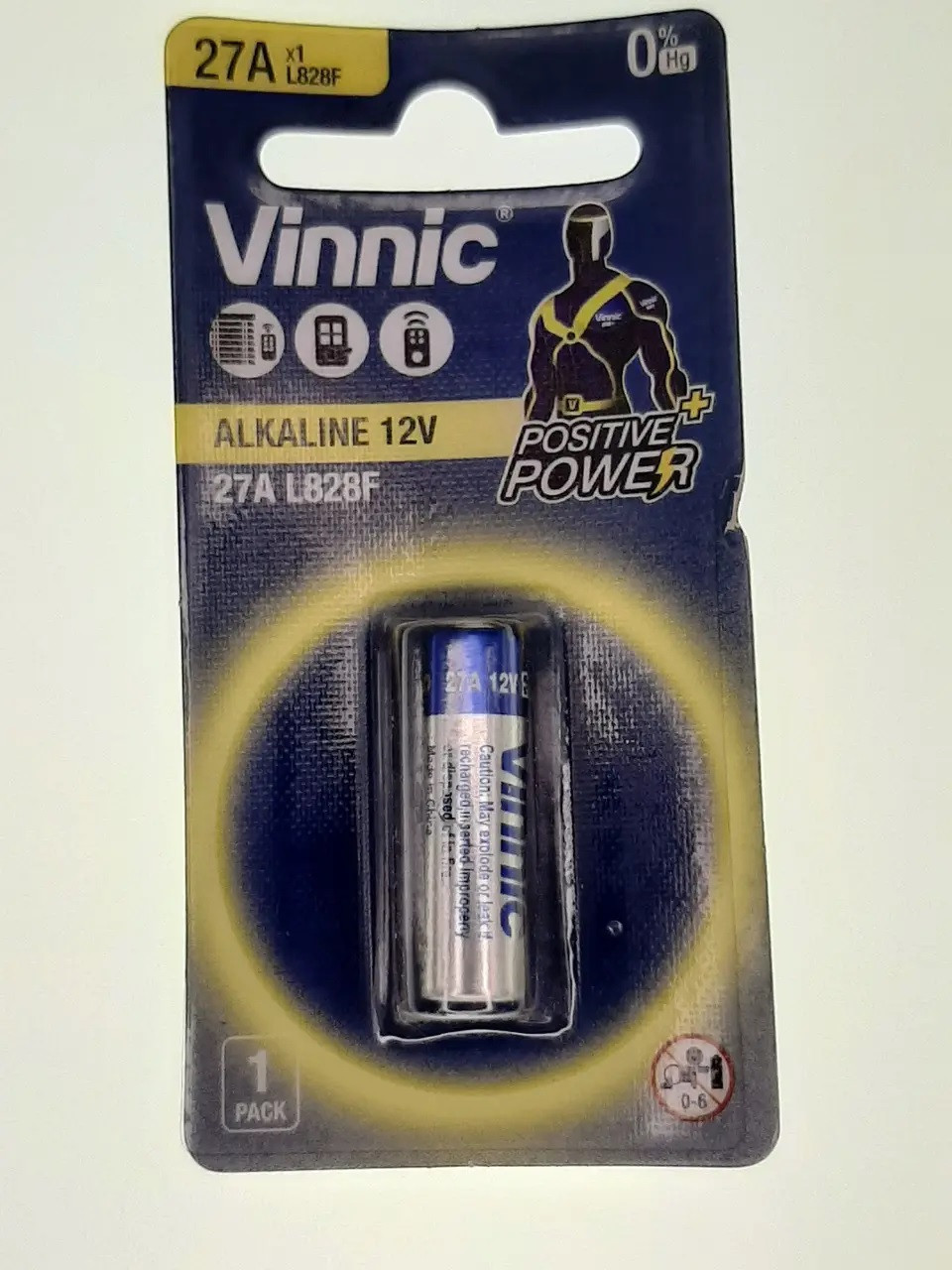 Батарейка Vinnic A27 (L828) 12 V 1 шт (BAT017), фото 1