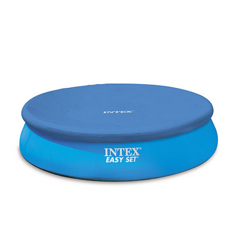 💙Тент Intex 28022 для круглих наливних басейнів діаметром 366см, 30см запас обсягу, що фіксує шнур, Синій, фото 1