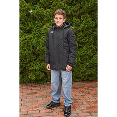 Куртка парка демісезонна на флісі для хлопчиків Розміри 128 — 170