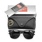 Сонцезахисні окуляри Ray Ban Wayfarer polarized чорні, фото 5