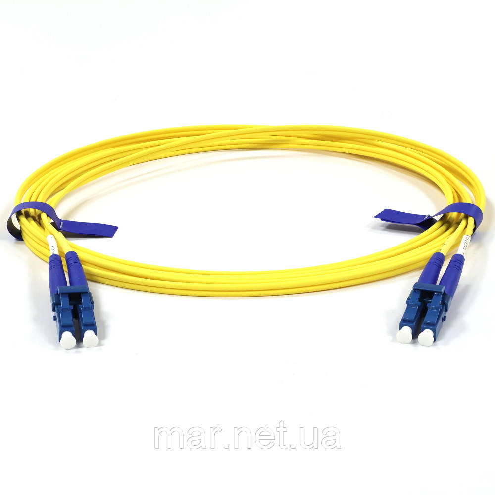Оптичний патчкорд OFPC-LC/UPC-LC/UPC-3 дуплекс Довжина 3 м, фото 1