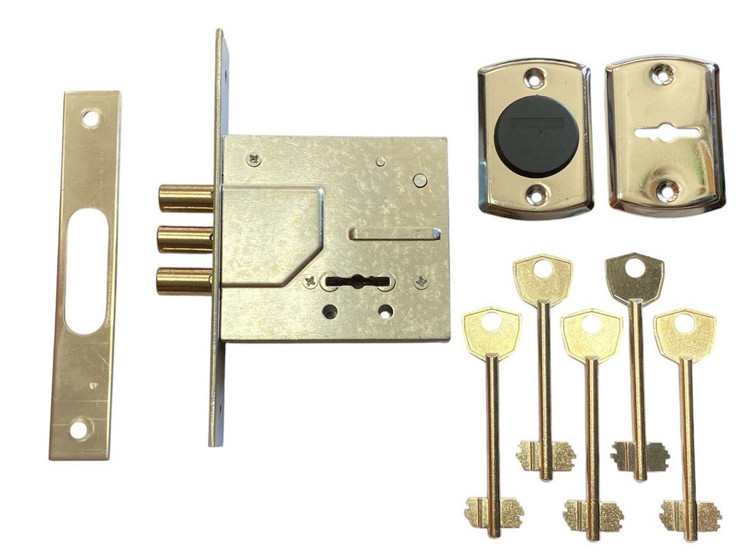 Замок врізний Титан 1082 5 ключів (повна комплектація), фото 1