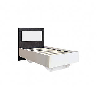 Ліжко Мія 90 односпальне Німфея Альба / Бетон темний Світ Меблів
