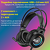 Навушники накладні для комп'ютера повнорозмірні ігрова гарнітура з мікрофоном підсвічуванням чорні Borofone, фото 6