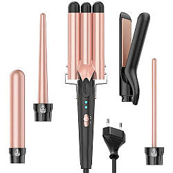 Щипці для завивки волосся 5в1, 2 режими, від 220, FZ-01 / Плойка стайлер для волосся / Мультистайлер / Плойка хвиля