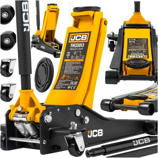 Домкрат для авто гідравлічний підкатний 3 т. 80-360 мм низькопрофільний для майстерень JCB / Домкрати для СТО, фото 1