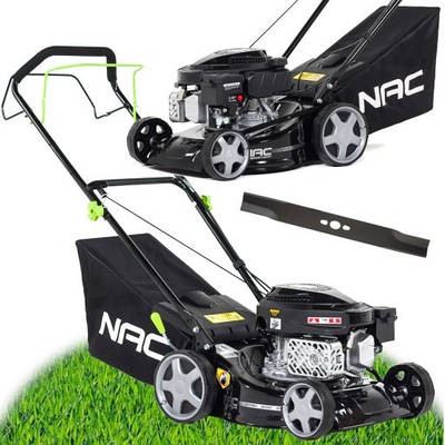 Газонокосарка бензинова 1.5KW з кошиком 45л шириною скошування 406мм NAC LS40-127R-01-JN / Косарка для трави