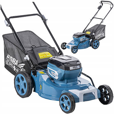 Газонокосарка акумуляторна з кошиком 30л, ширина скошування 30см + акумулятор із зарядкою DEDRA DED6997X