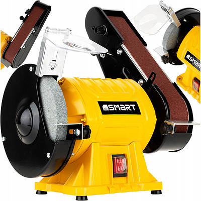 Точильний верстат шліфувальний SMART365 Stone Bench 250Вт / Стрічкова шліфувальна машина круг 50мм 2980об/хв