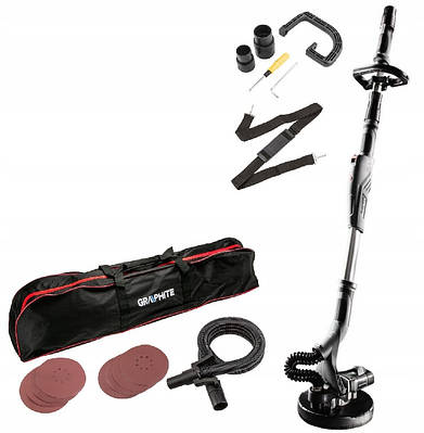 Шліфувальна машина жираф для стін і стелі (600Вт. коло 225 мм) / Машинка для штукатурки стель GRAPHITE