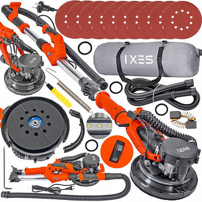 Шліфувальна машина жираф для стін і стель (1450 Вт, круг 225 мм) / Шиліфмашинка Scheppach IXES WS960