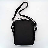 Сумка-органайзер через плече водонепроникна чорна, фото 3