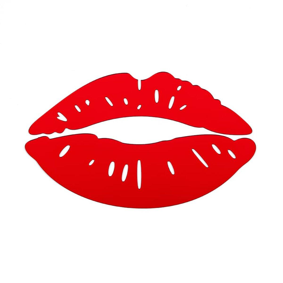 Дзеркальний декор акриловий самоклеючий Губи червоні, 2шт (D) SW-00002500, фото 1