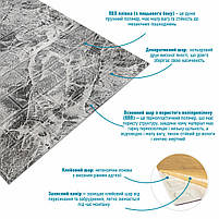 R061-2-20 Панель стінова у рулоні 3D 700х19600х2мм Мармур Чорний (D) SW-00002279, фото 3