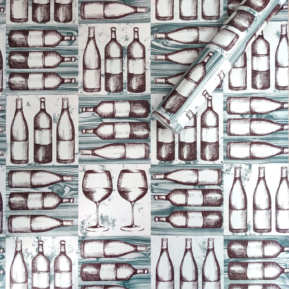 Самоклеюча плівка на паперовій основі 0,45х10м х 0,07мм Винна SW-00000798, фото 1