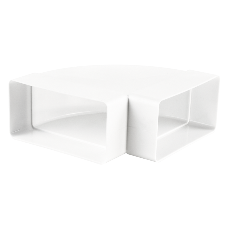 Коліно горизонтальне 90° для плоских каналів Вентс 8281(60/204)мм, фото 1