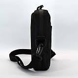 Сумка-органайзер через плече водонепроникна чорна, фото 6