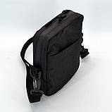 Сумка-органайзер через плече водонепроникна чорна, фото 5