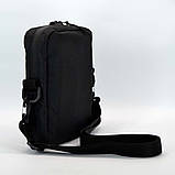 Сумка-органайзер через плече водонепроникна чорна, фото 7