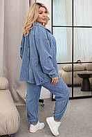 Костюм жіночий брючний з вельвету штани і кофта рр.50-52,54-56,58-60, фото 4