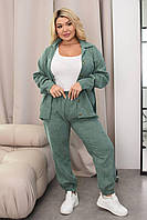 Костюм жіночий брючний з вельвету штани і кофта рр.50-52,54-56,58-60, фото 6