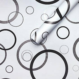 Самоклеюча плівка 0,45х10м х 0,07мм Срібні круги SW-00001201