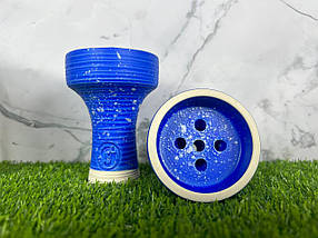 Чаша для кальяну GrynBowls Killer Glaze - Blue (фаянс, синя глазур)
