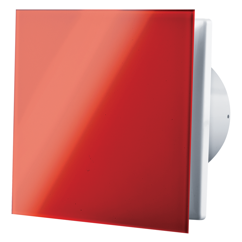 Побутовий витяжний вентилятор Вентс 100 Солід Глас Червоний, фото 1