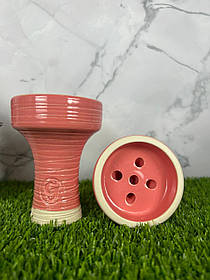Чаша для кальяну GrynBowls Killer Glaze - Pink (фаянс, рожева глазур, ручна робота)