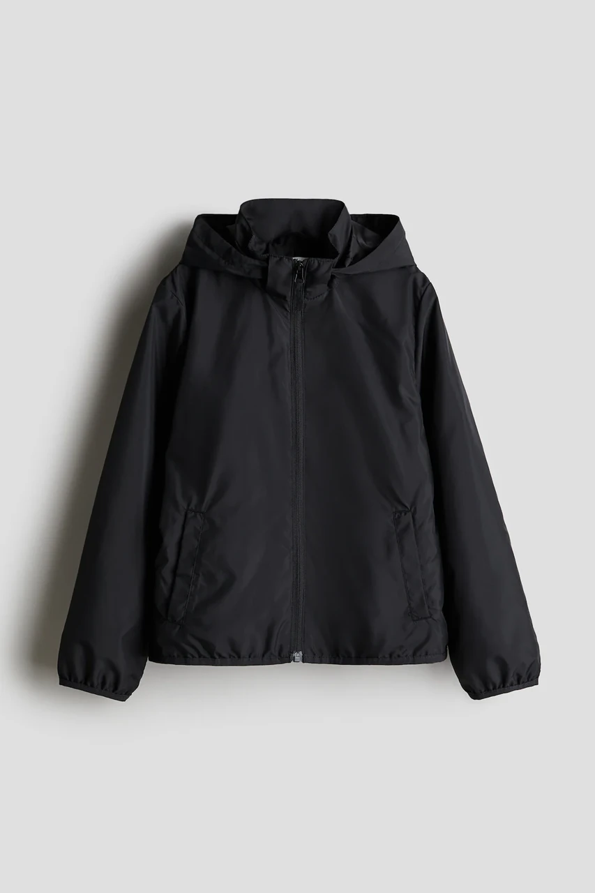 Куртка ветрівка з капюшоном чорна H&M  140, 146см, фото 1