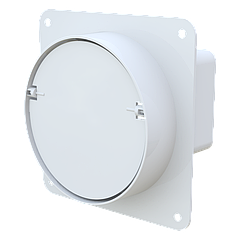 З’єднувач круглих і плоских каналів із настінною пластиною та зворотним клапаном Вентс 5511