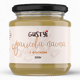 Арахісова паста, з фініками, ТМ Gustyi, 200г
