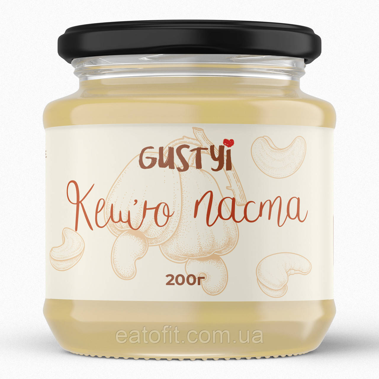 Паста кеш'ю 100%, ТМ Gustyi, 200г, фото 1