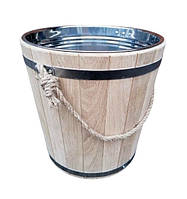 Відро 20 л. дубове з нержавіючою вставкою