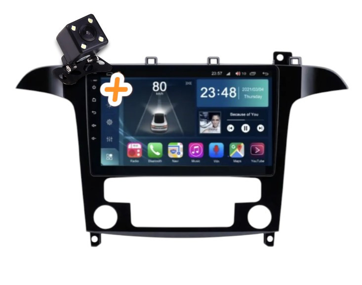 Магнітола для Ford S-max 2006-2015 на Android | Сенсорний екран, GPS, Bluetooth, камера заднього виду, фото 1